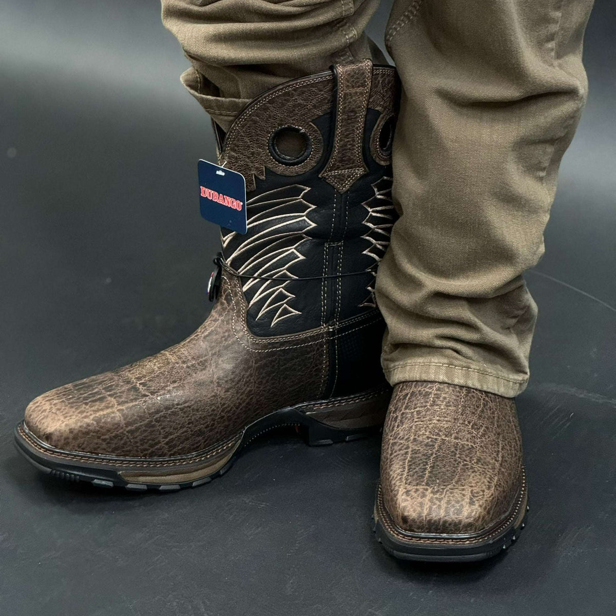 Durango Maverick XP Steel Toe Work Boot Men\'s Size 11 Waterproof Western DDB0176 DURANGO MENS WORK BOOT MAVERICK XP DARK BROWN BLACK TUBE  main image 3