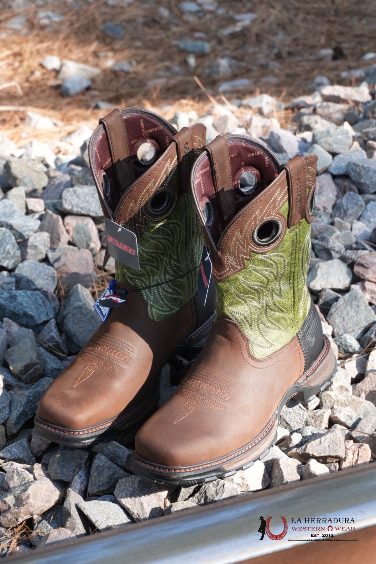DURANGO MENS WORK BOOT MAVERICK XP DARK BROWN GREEN TUBE  display picture 2