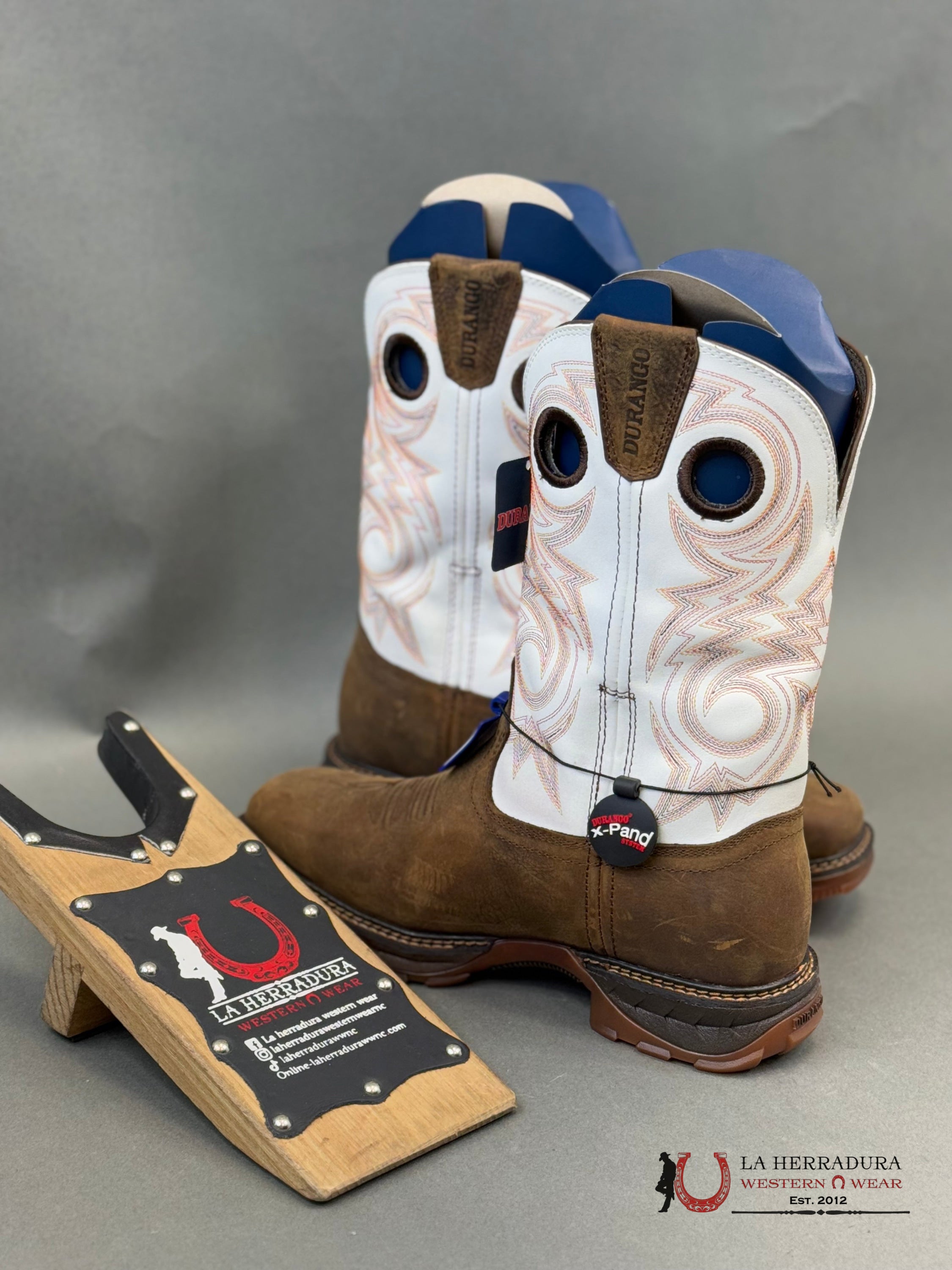 Durango Mens Work Boot Maverick Xp Dark Brown White Red Stitch Tube Ddb0302