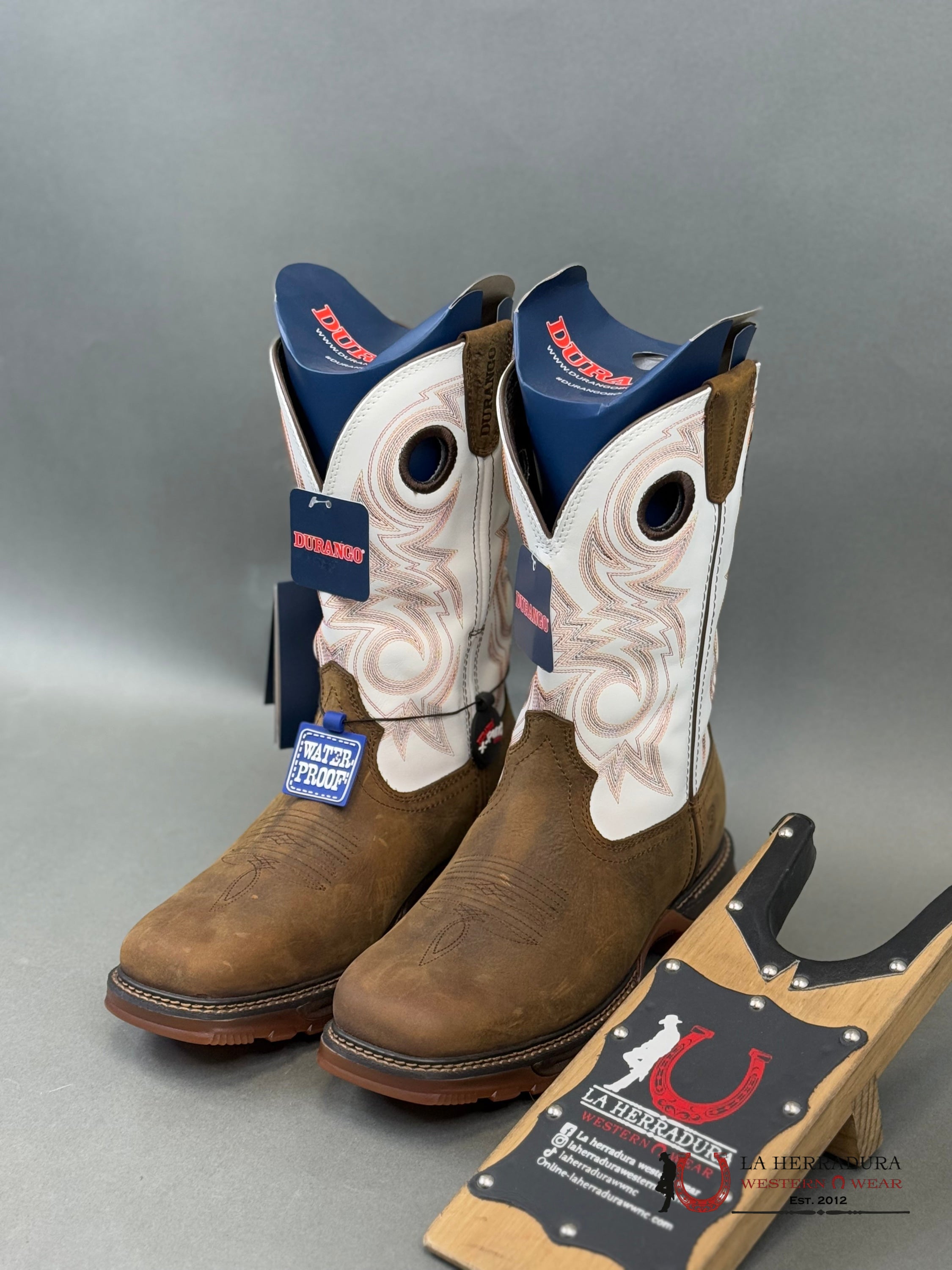 Durango Mens Work Boot Maverick Xp Dark Brown White Red Stitch Tube Ddb0302