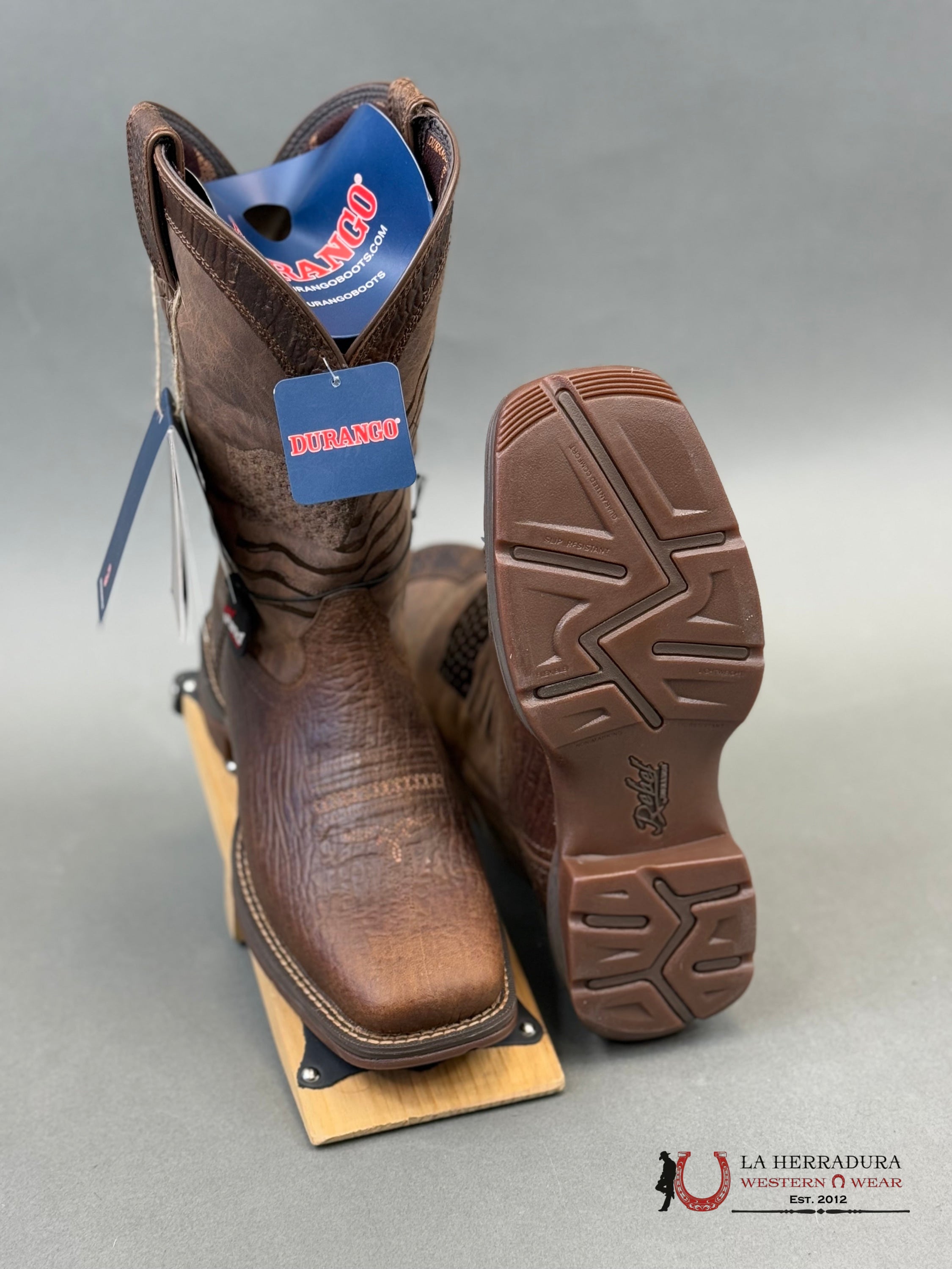 Durango Mens Work Boot Rebel Dark All Brown American Flag Ddb0314
