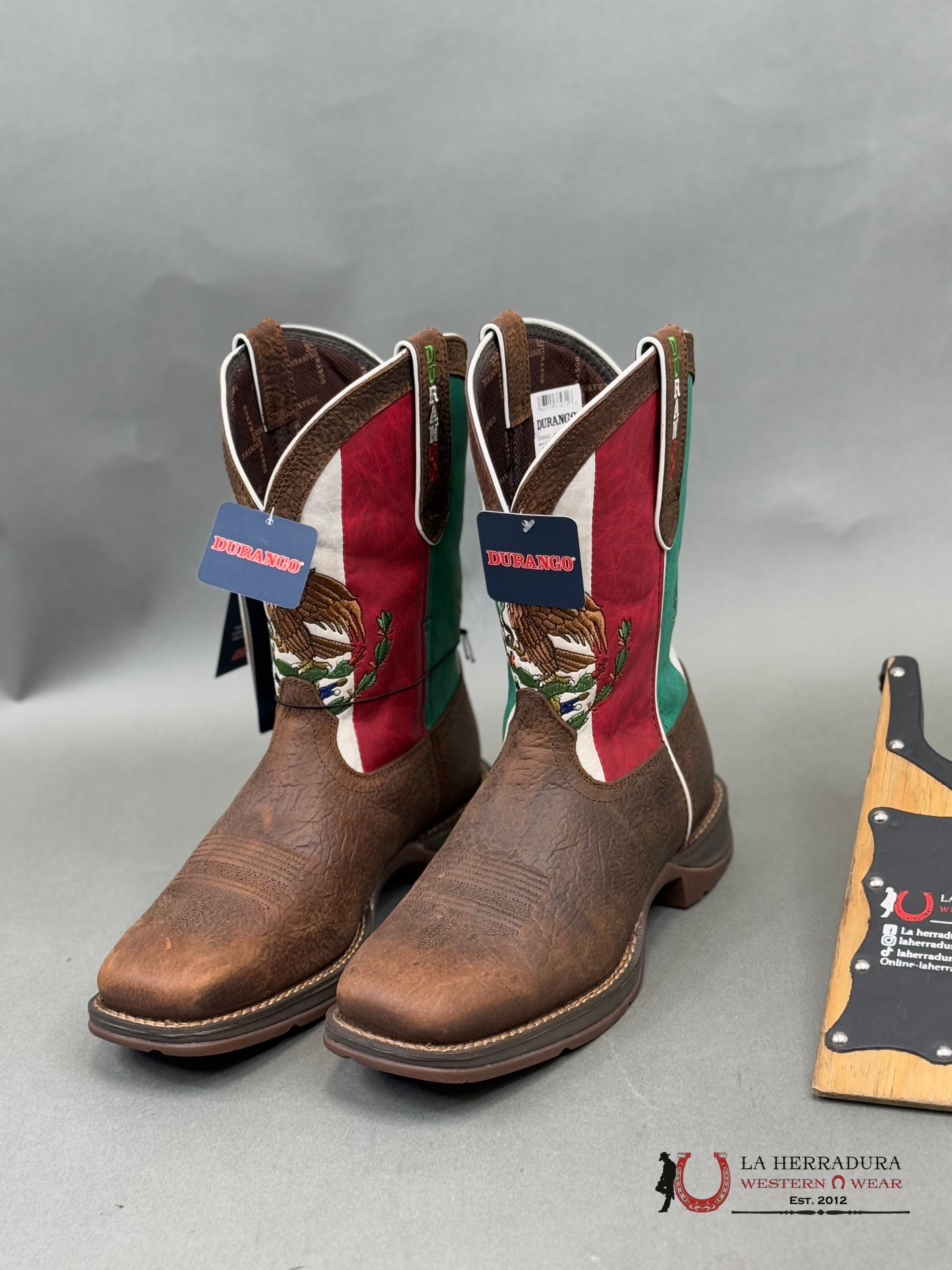 Durango Mens Work Boot Rebel Mexican Flag Tube Steel Toe Ddb0431