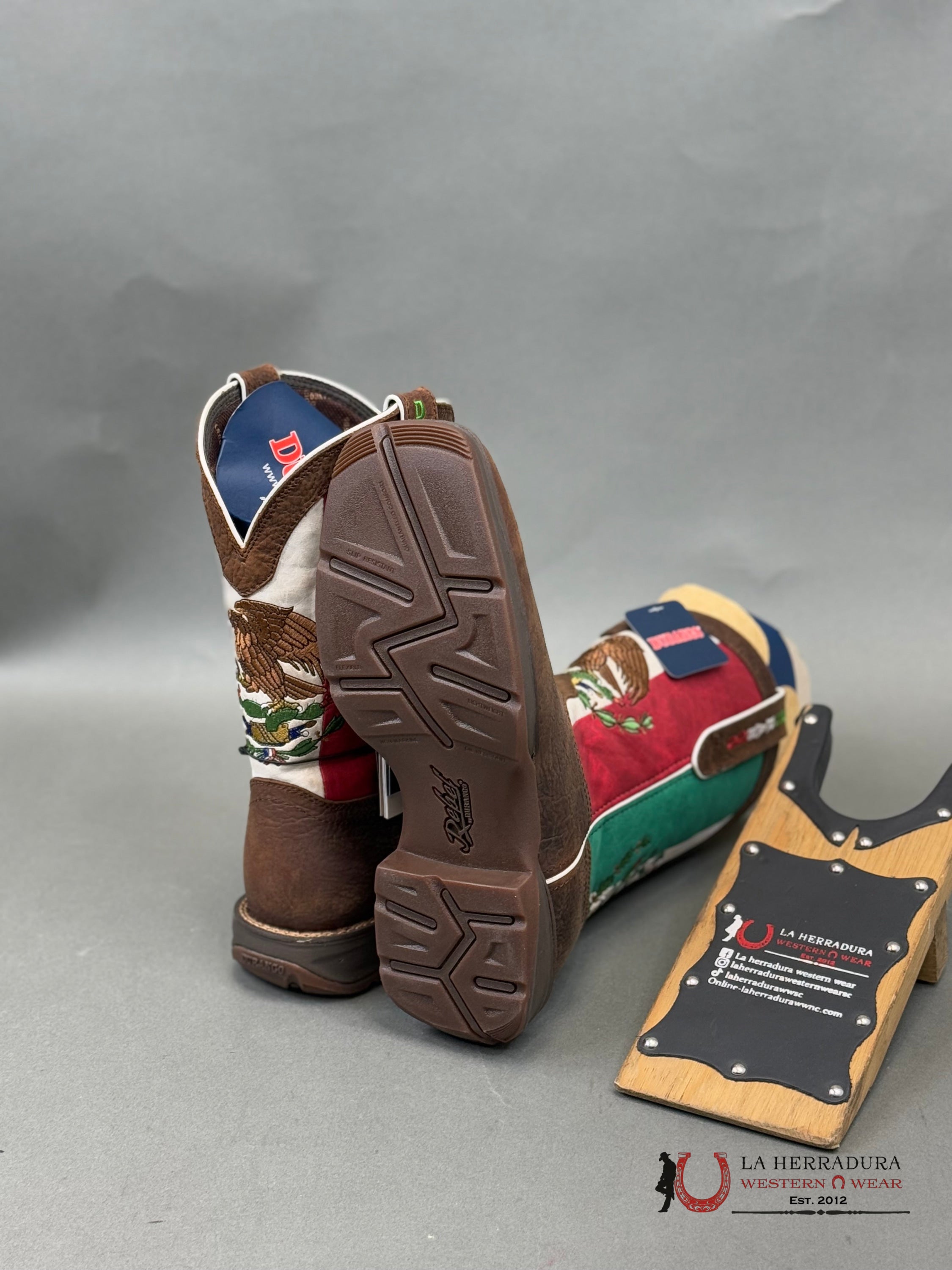 Durango Mens Work Boot Rebel Mexican Flag Tube Steel Toe Ddb0431