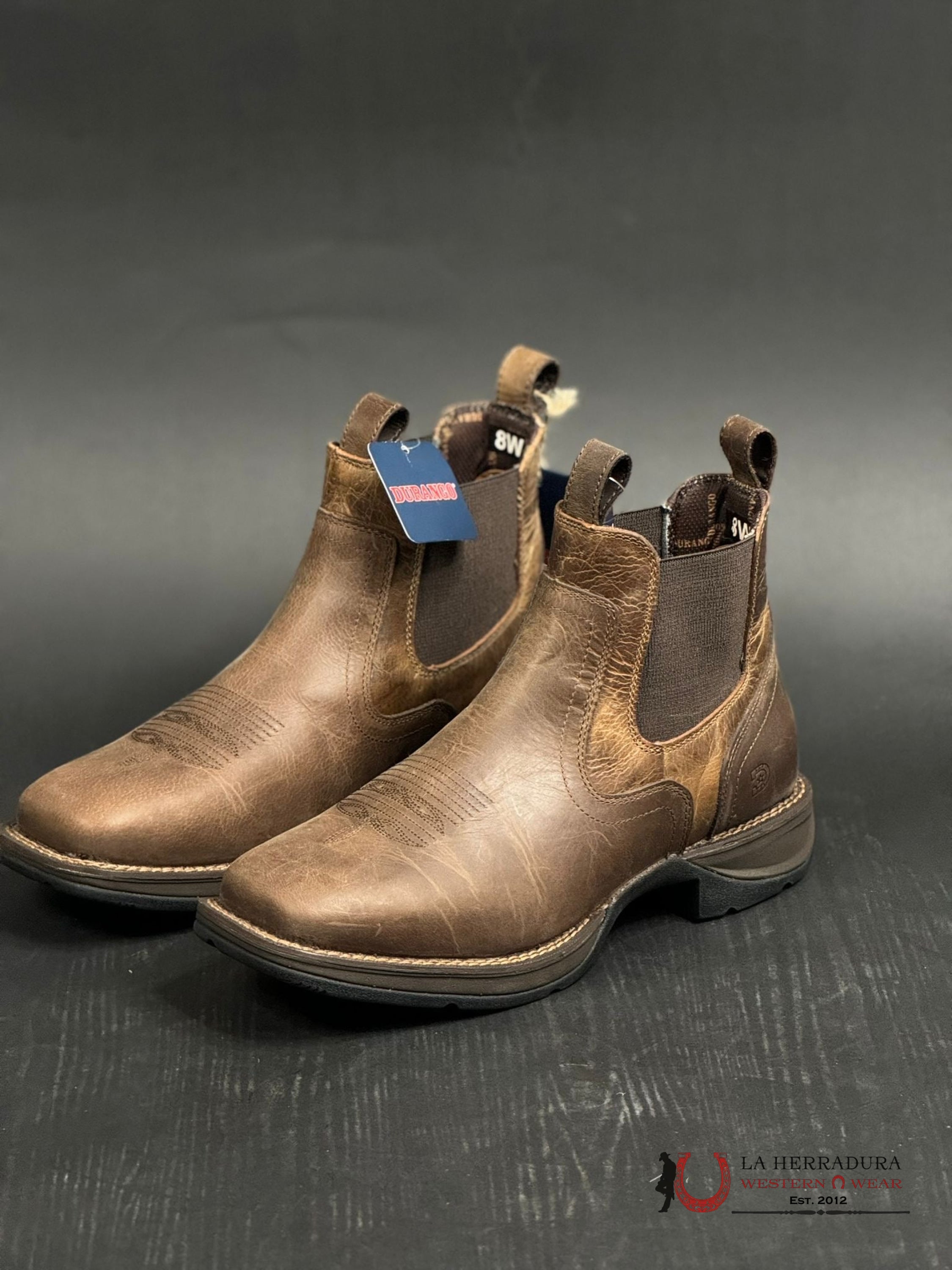 Durango Rebel Steel Square Toe Dark Brown Short Work Boot