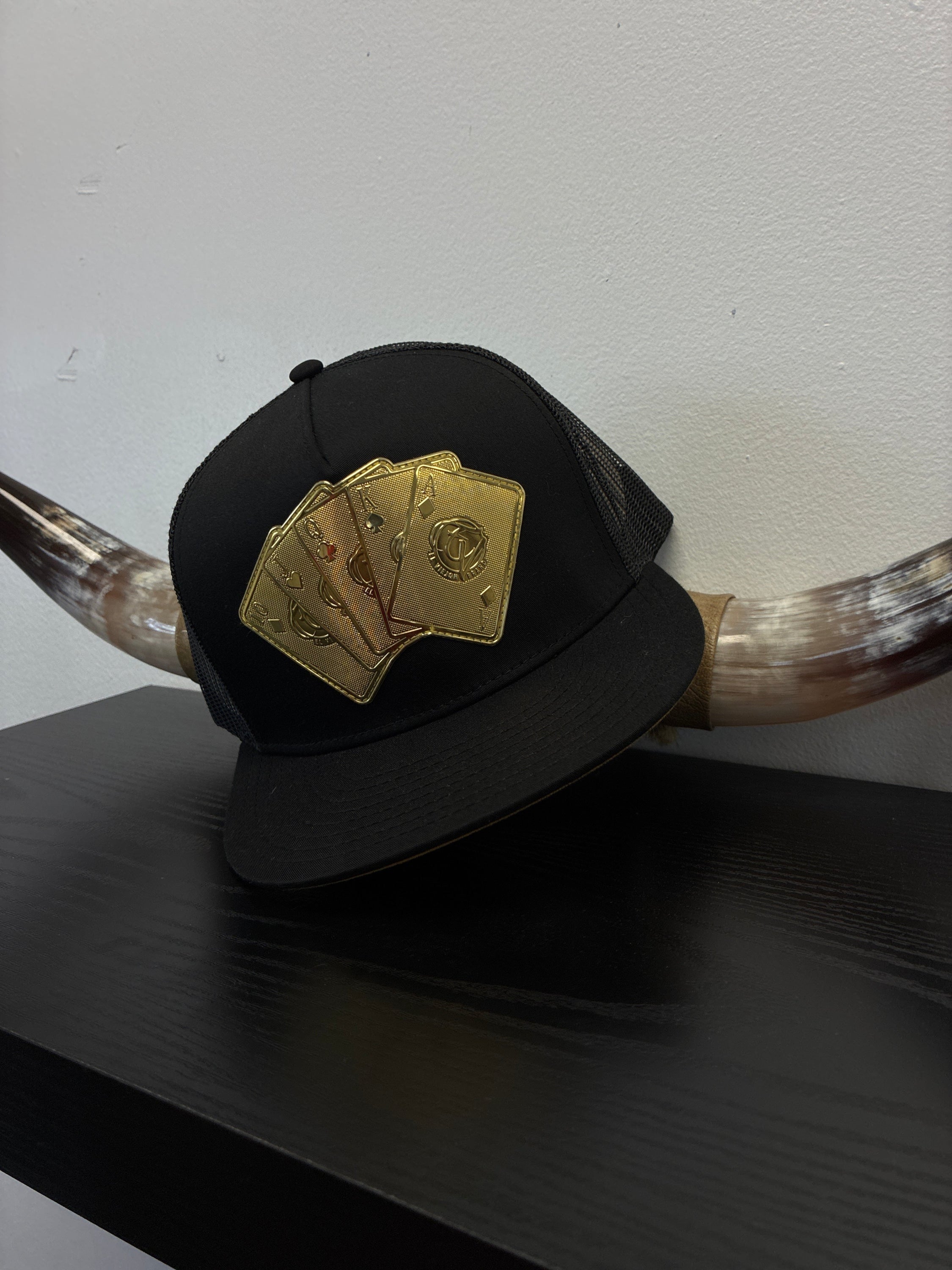 EL VIEJON BLACK Style 03 cartas color dorado CAP CAPS MENS GORRAS HOMBRES