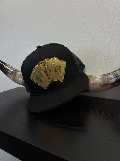 EL VIEJON BARAJA DE ORO BLACK FLAT VISOR HAT