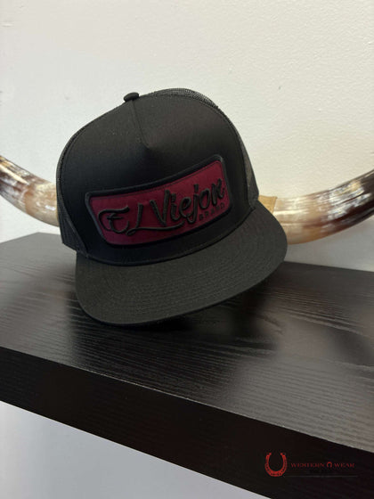 EL VIEJON LOGO BLACK MAROON PATCH