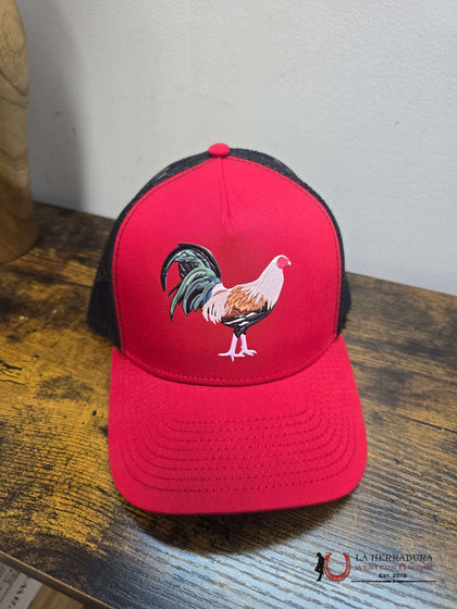 EL VIEJON white 014 Gallo con rojo  CAP