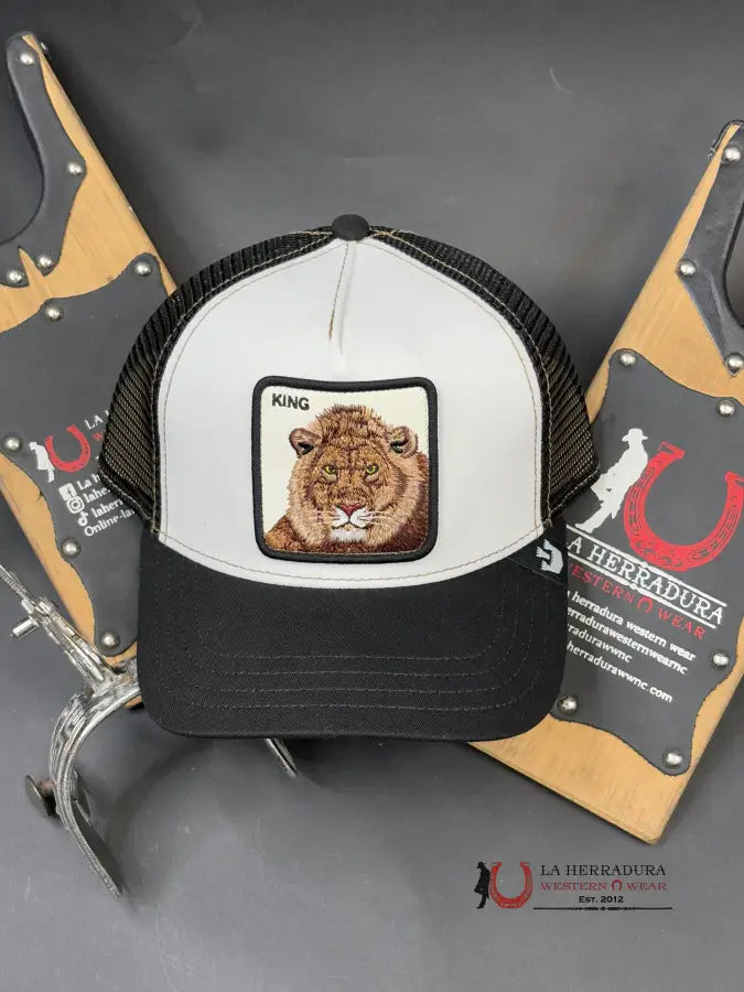 Exotic Animal King Lion Black Caps Mens Gorras Hombres