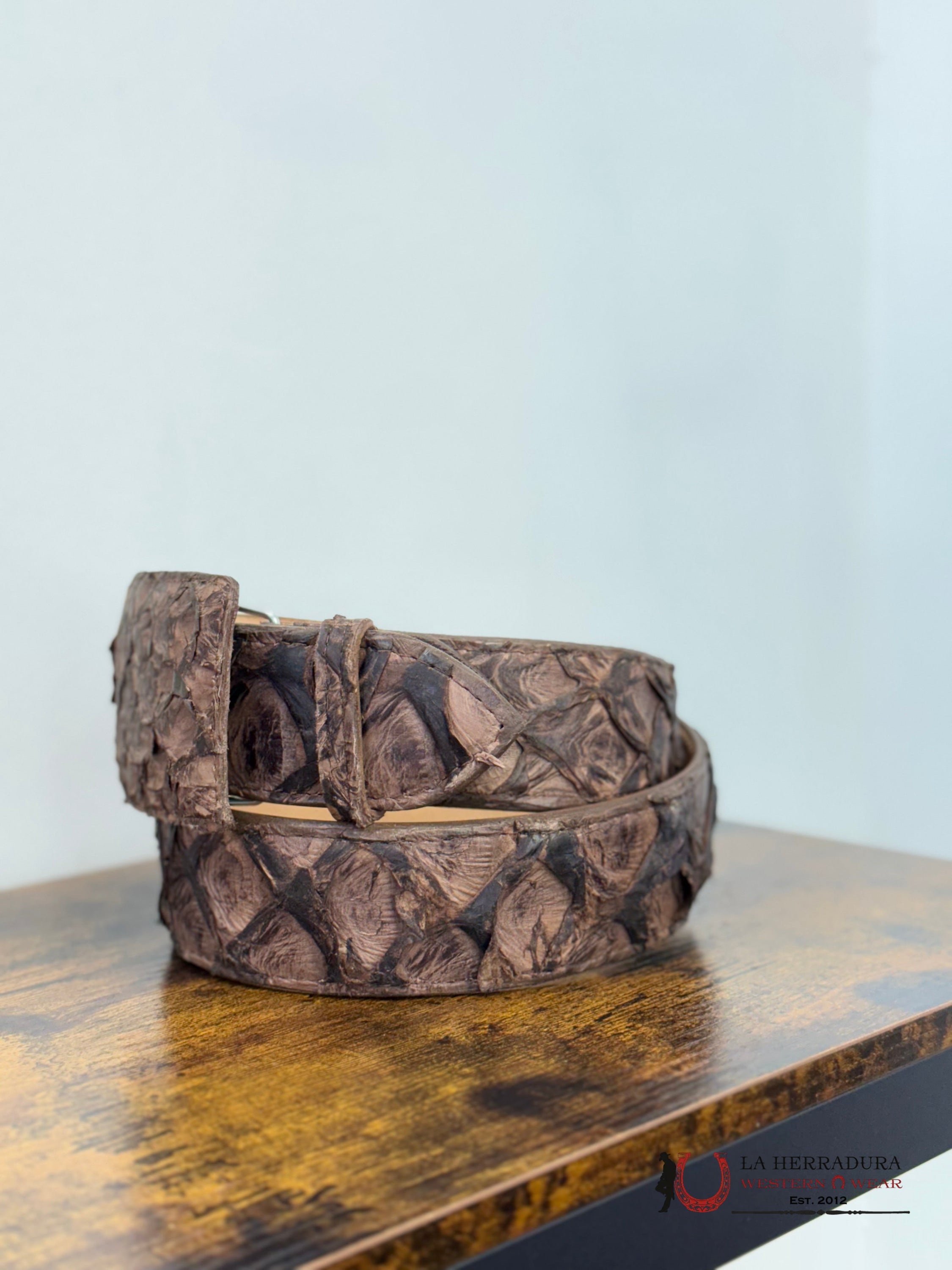 EXOTIC FISH BROWN BELT CINTURONES HOMBRES