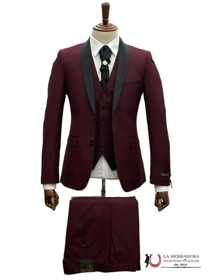 FABIO FABRINI MENS BLAZER COMBO BURGUNDY/BLACK- FF2SSX+V-1230