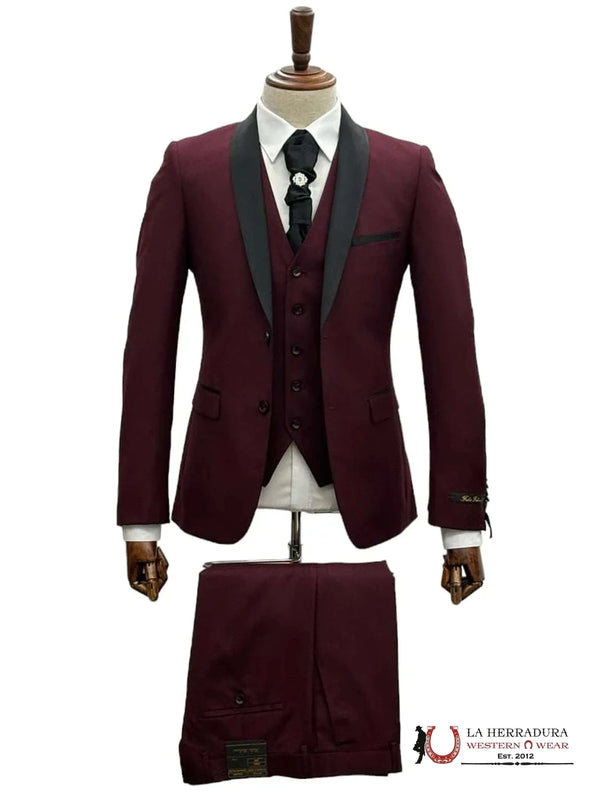 FABIO FABRINI MENS BLAZER COMBO BURGUNDY/BLACK- FF2SSX+V-1230