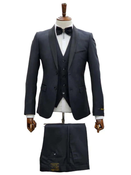 FABIO FABRINI MENS BLAZER COMBO NAVY/ BLACK