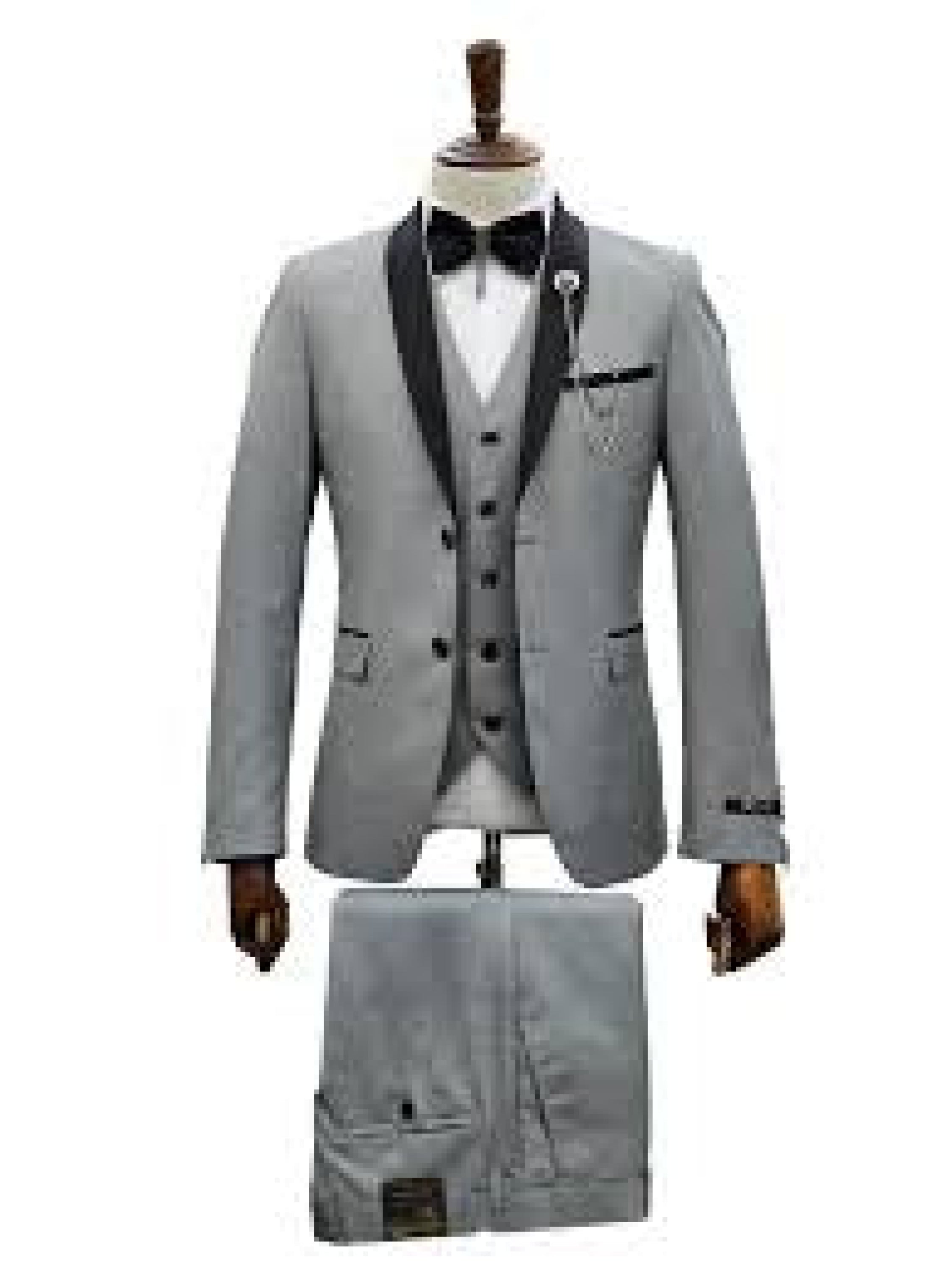 FABIO FABRINI MENS BLAZER COMBO SILVER/ BLACK- FF2SSX + V-1230 ROPA HOMBRES