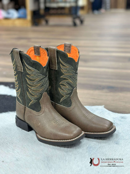 BOTAS DE PIEL DE VACA MARRÓN PARA NIÑOS CADA PAR ES ÚNICO PELO