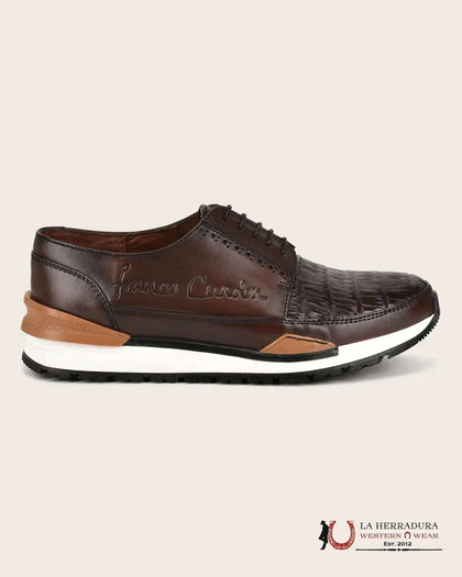 FRANCO CUADRA ZAPATO CAIMAN PLH/TERNERA MURRAY BROWN SHOE BROWN CAIMAN/CALF FC624
