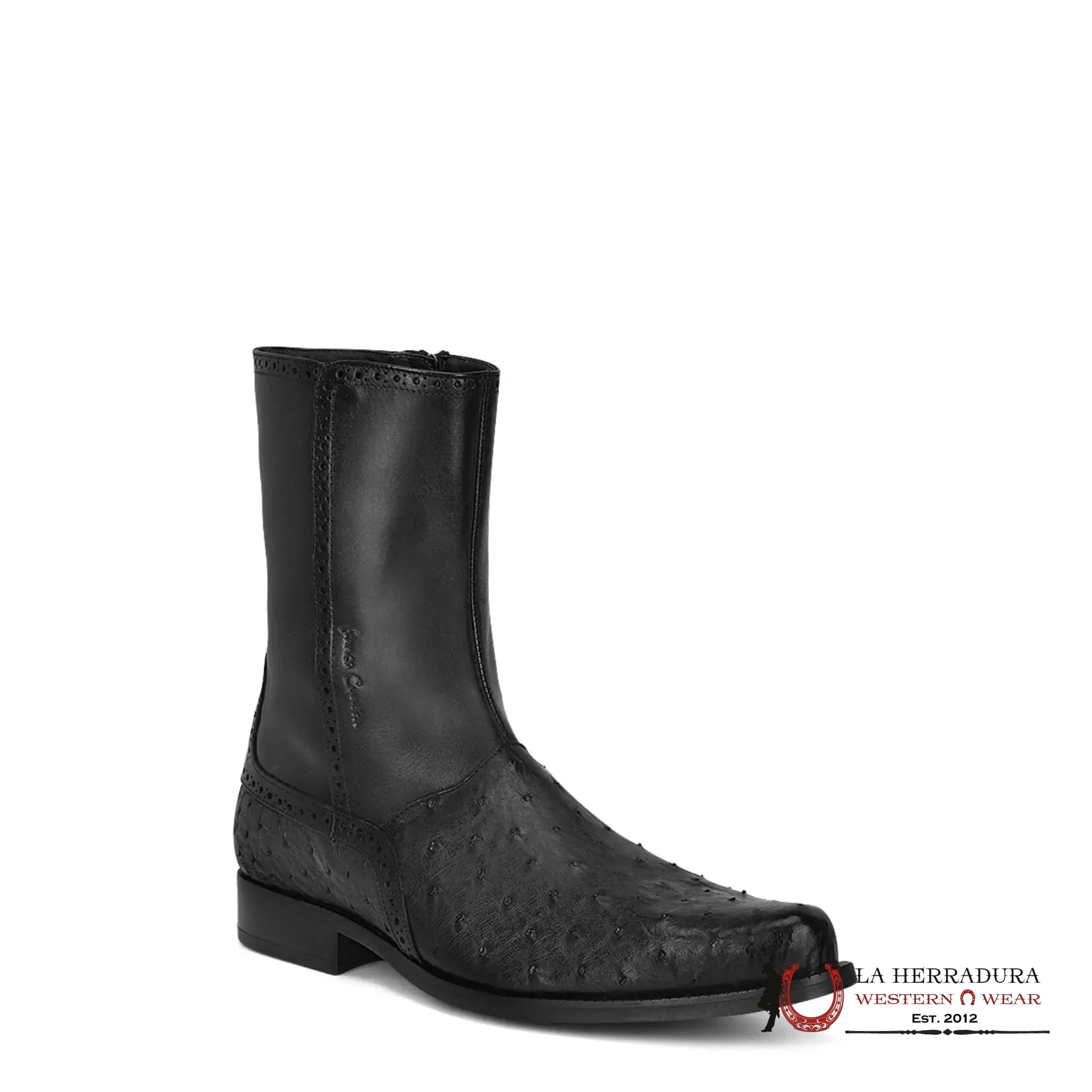 FRANCO CUADRA EXOTIC OSTRICH BLACK FC655 BOTAS HOMBRES