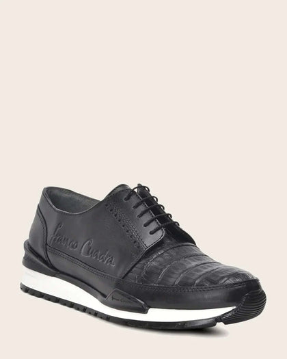 FRANCO CUADRA FC624 ZAPATO CAIMAN PLH/TERNERA MURRAY BLACK SHOE BLACK CAIMAN