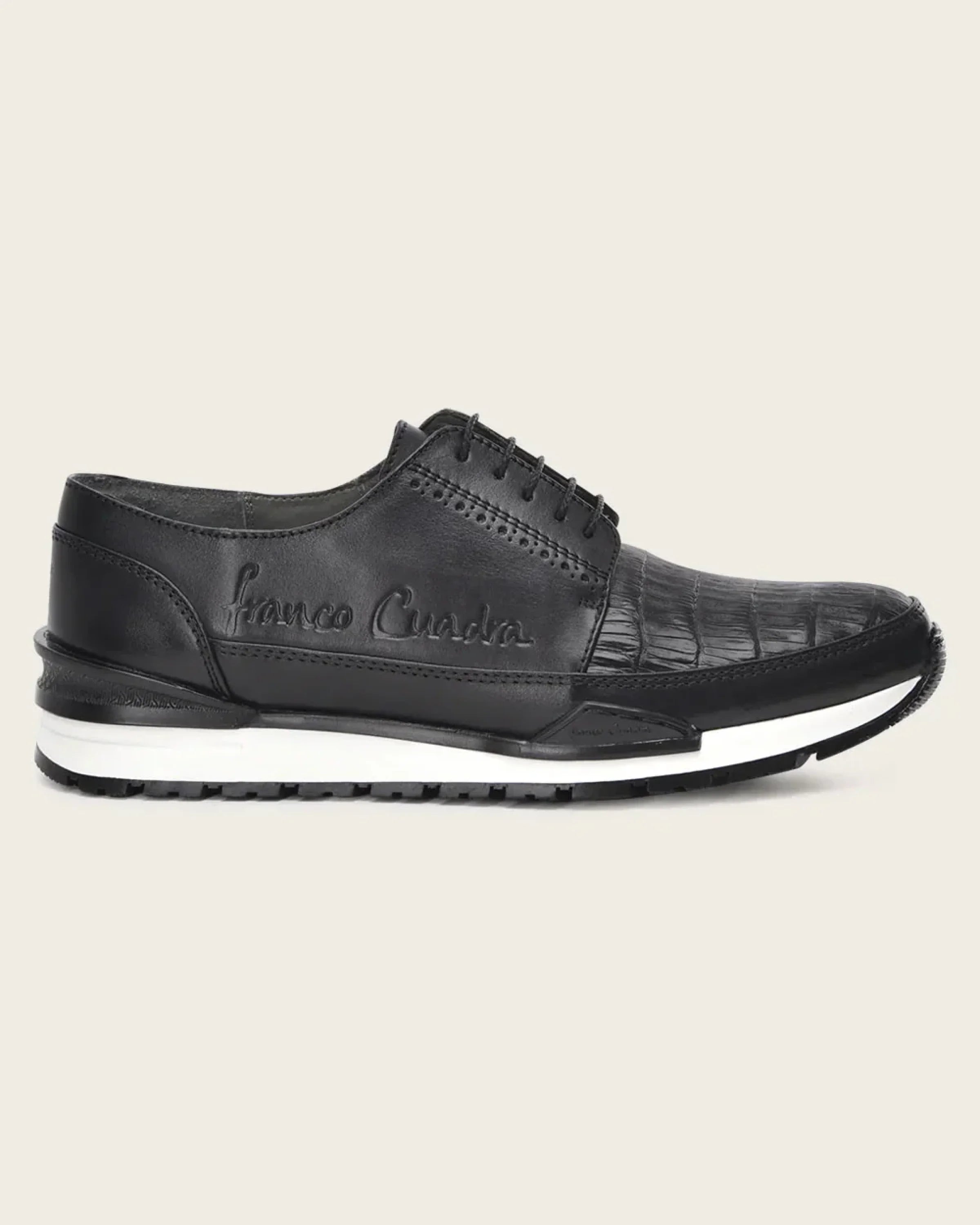 FRANCO CUADRA FC812 ZAPATO CAIMAN PLH/TERNERA MURRAY BLACK SHOE BLACK CAIMAN/CALF BOTAS HOMBRES