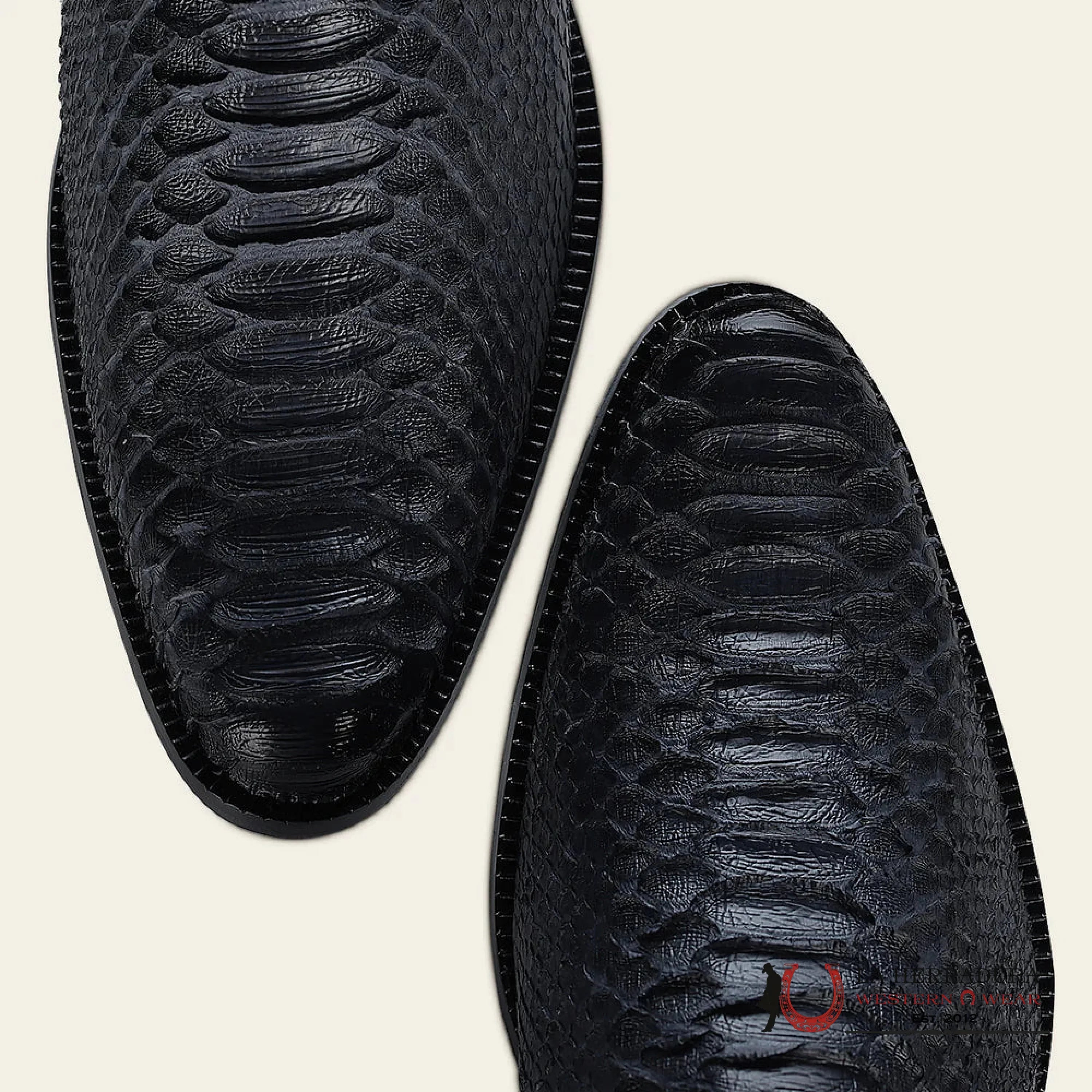 FRANCO CUADRA PYTHON TERNERA INCA BLACK SHORT BOOT FC817 BOTAS HOMBRES