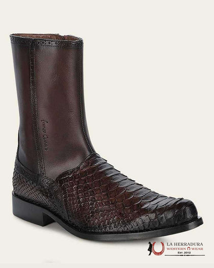 FRANCO CUADRA PYTHON TERNERA INCA CHOCO BROWN BOTÍN CORTO FC818