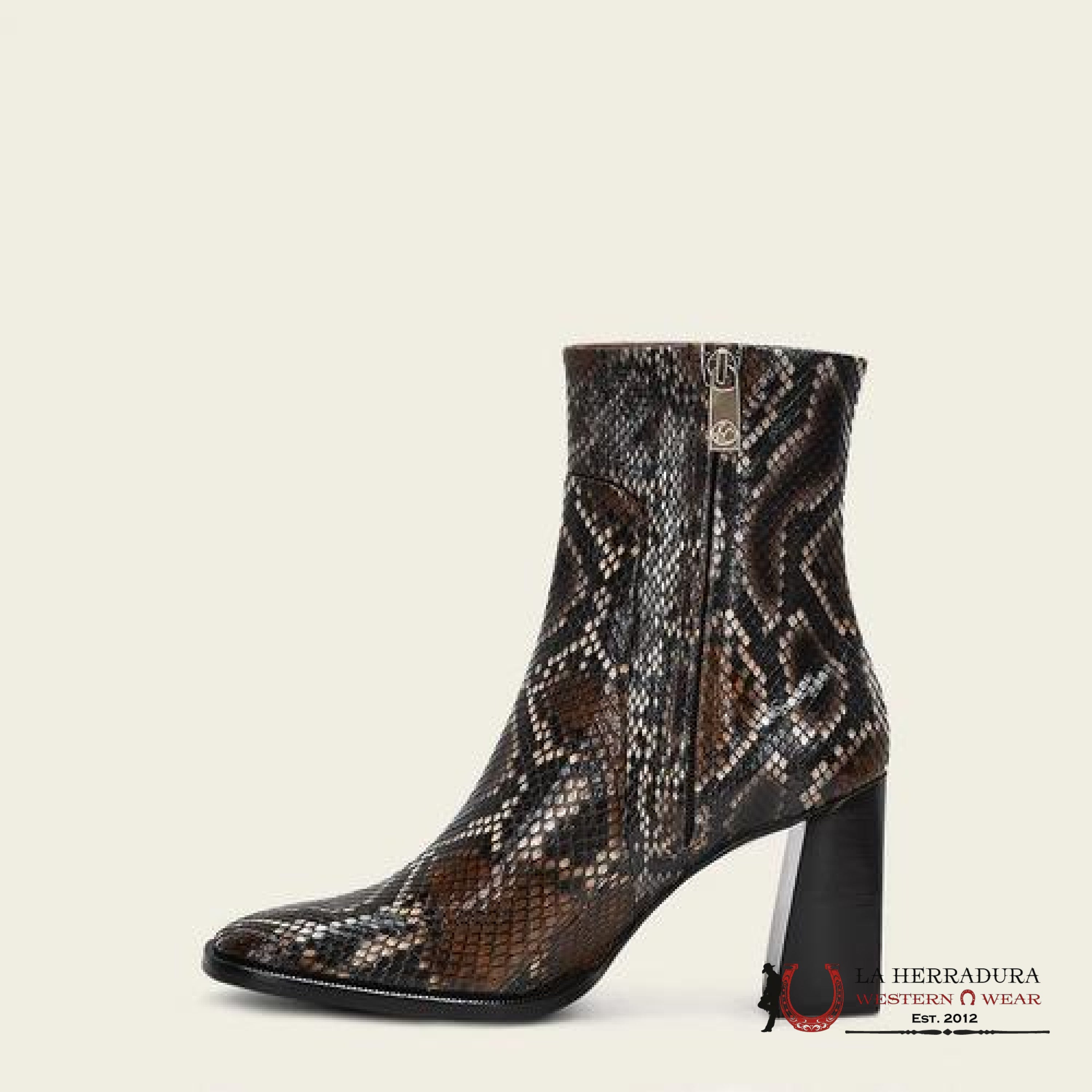 FRANCO CUADRA SHORT BOOT PYTHON RET HONEY MIEL BOTAS MUJERES