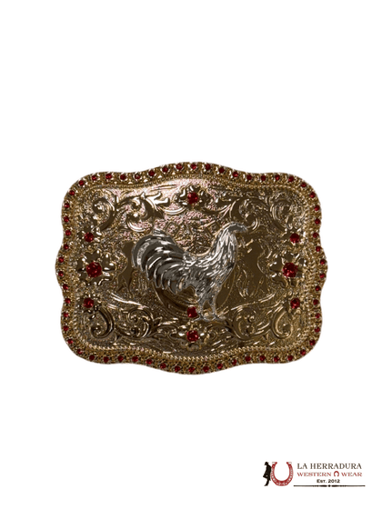 GALLO GOLD AND RUBIES SQUEARE BUCKLE