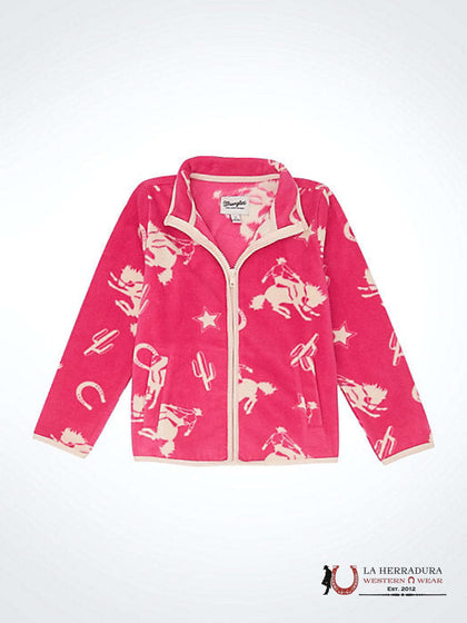 CHAQUETA DE FELPA CON CIERRE COMPLETO PARA NIÑA ICONS ROSA 112355922