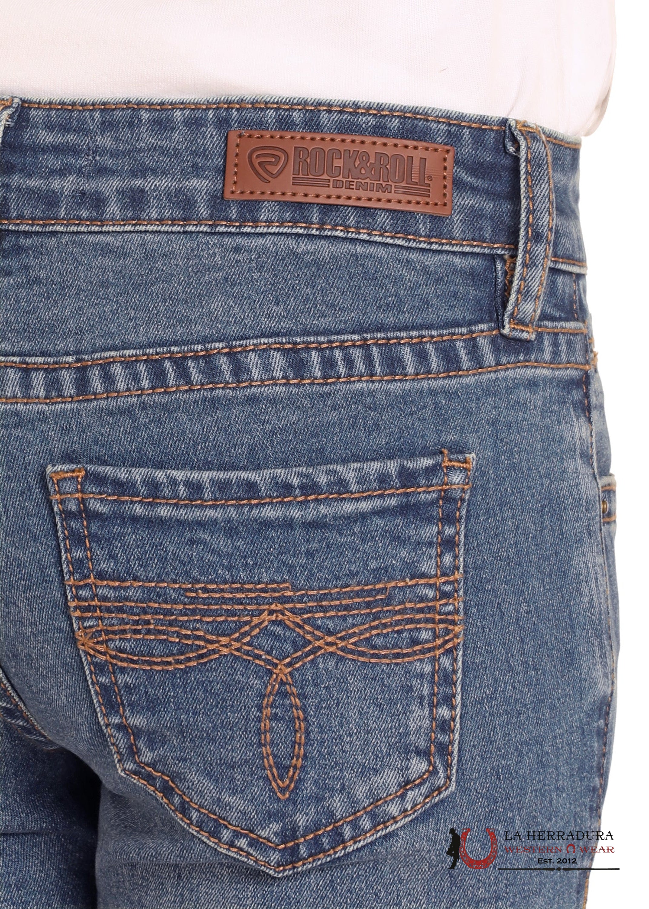 GIRLS JEAM ROCK&ROLL BOOT STITCH EMB TROUSER Medium Vintage BG5MD04929 NIÑOS