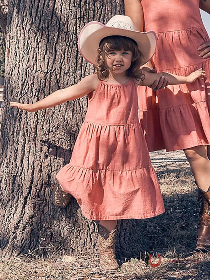 VESTIDO MAXI DE TIRANTES CON CAPAS WRANGLER PARA NIÑA ROJO 112365063