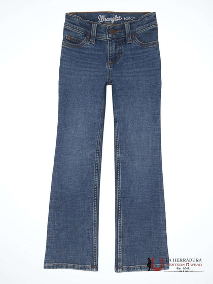 GIRLS WRANGLER JEANS REG BOOTCUT Washed Denim 112356531