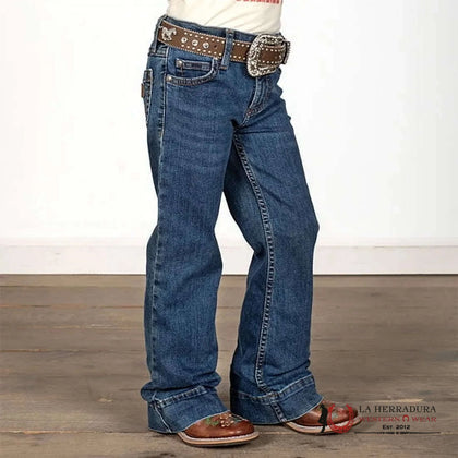 GIRLS WRANGLER JEANS REG TROUSER Washed Denim Slim 1009GWWDI