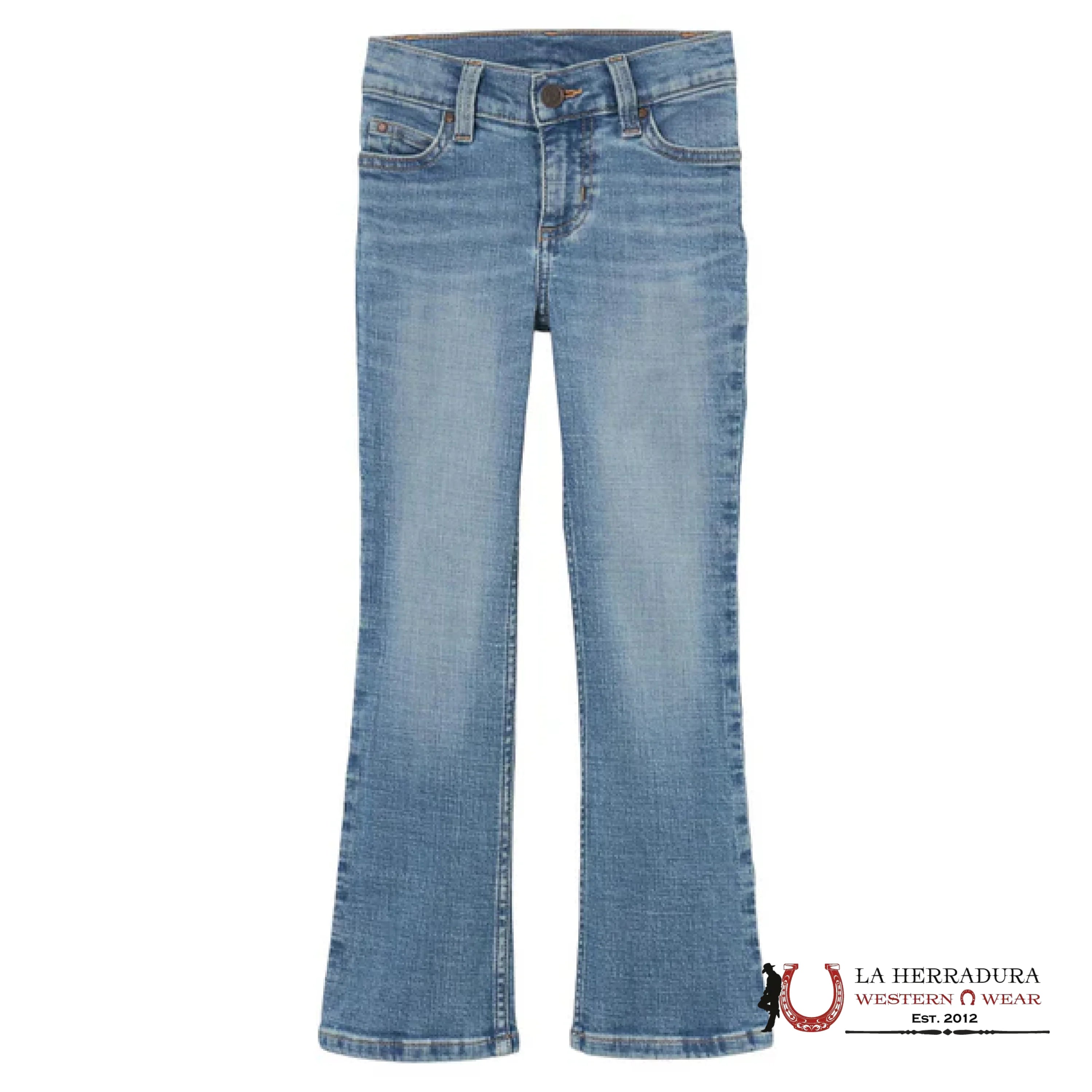 GIRLS WRANGLER JEANS SLIM LIGHT DENIM WITH PINK SEAMS 112344459 NIÑOS