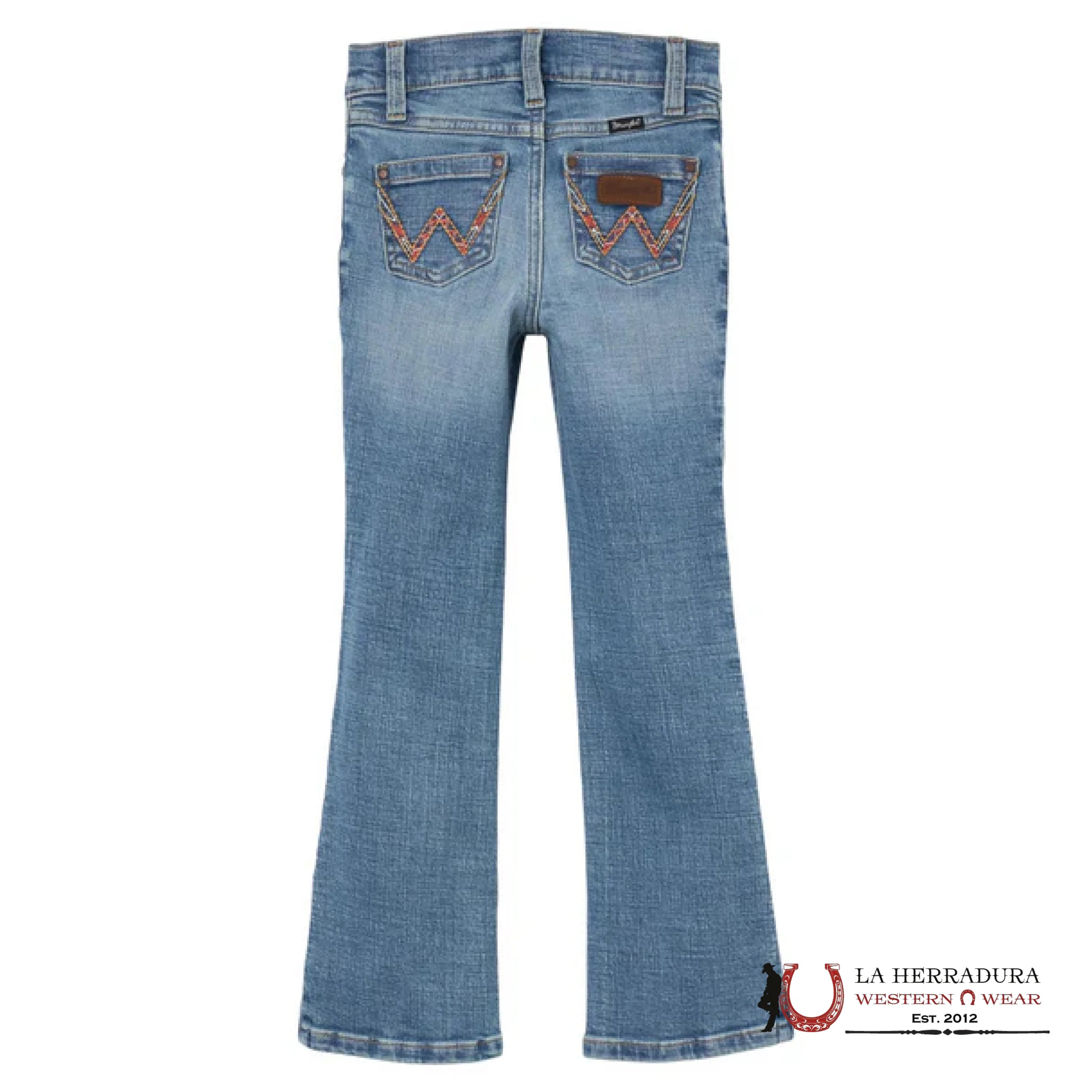 GIRLS WRANGLER JEANS SLIM LIGHT DENIM WITH PINK SEAMS 112344459 NIÑOS