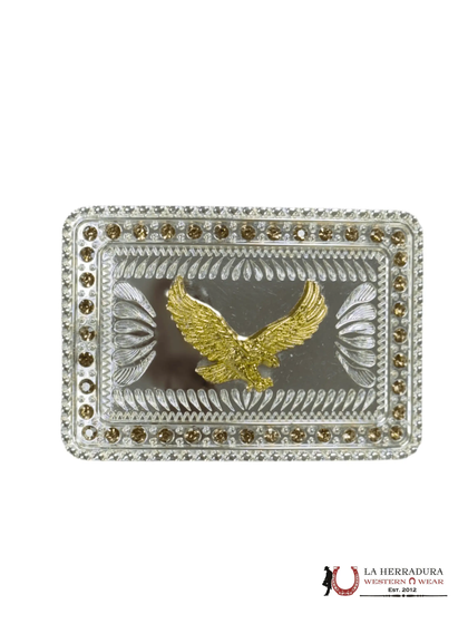 GOLD AGUILA YELLOW JEWELRY SQUARE BUCKLE