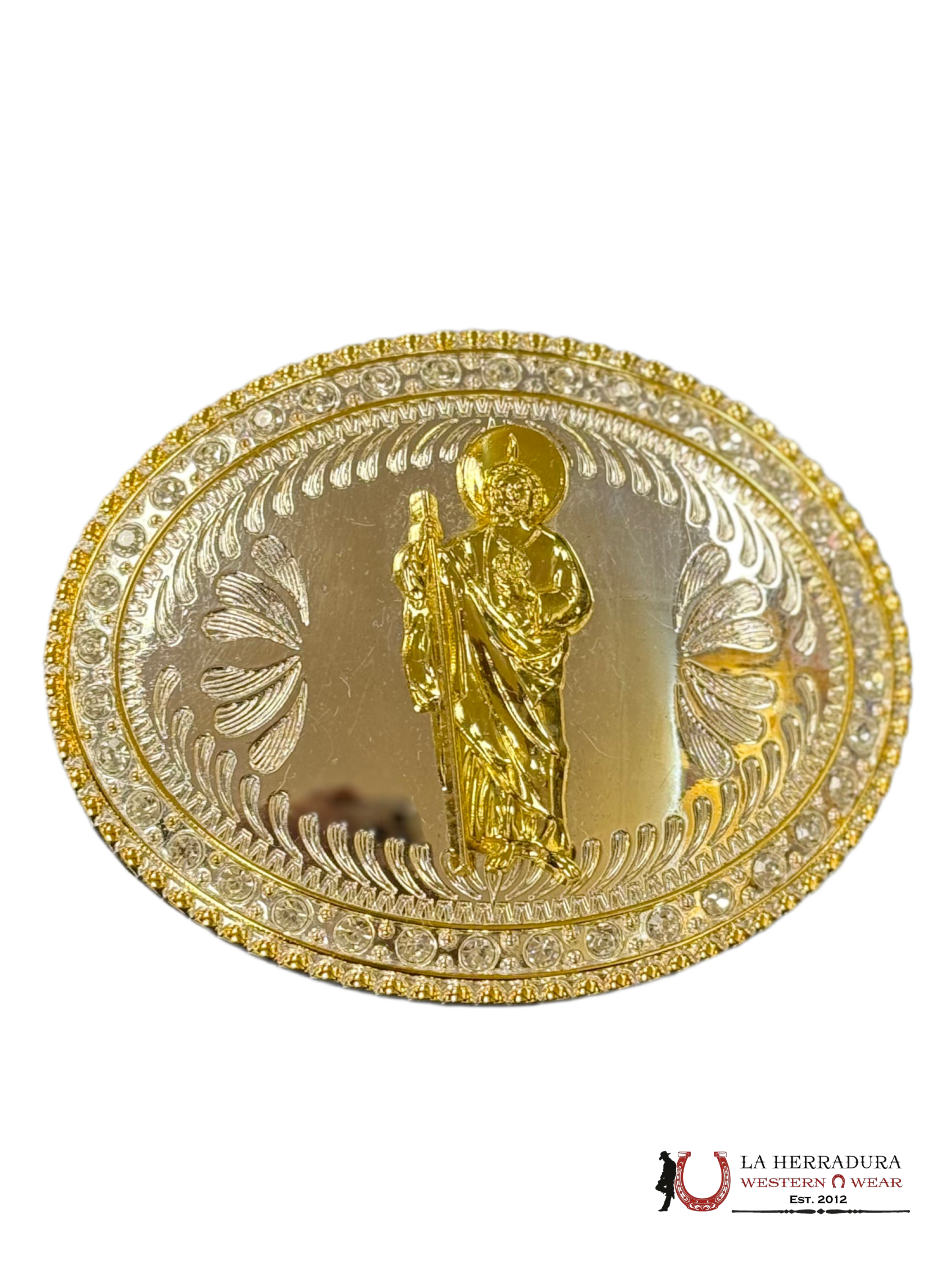 GOLD SAN JUDAS JEWELRY ROUND BUCKLE ACCESORIOS