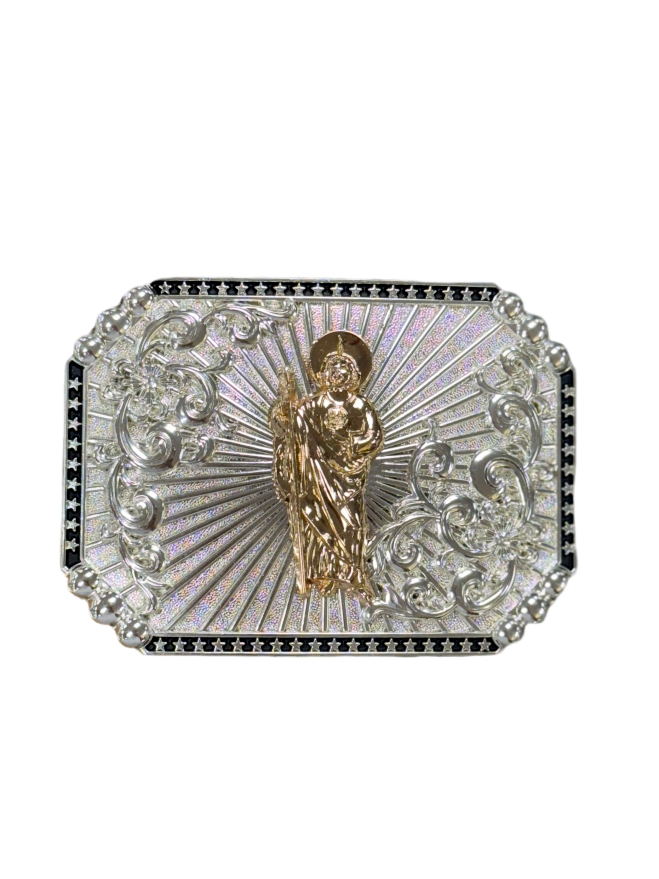 GOLD SAN JUSAS ALL SILVER SQUARE BUCKLE ACCESORIOS