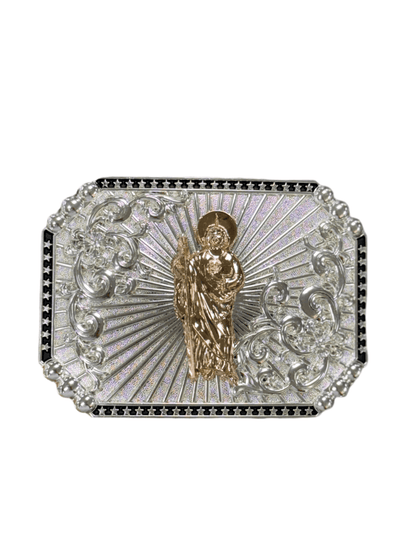 GOLD SAN JUSAS ALL SILVER SQUARE BUCKLE
