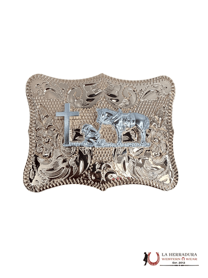 GOLD SQUARE JINETE BUCKLE 1