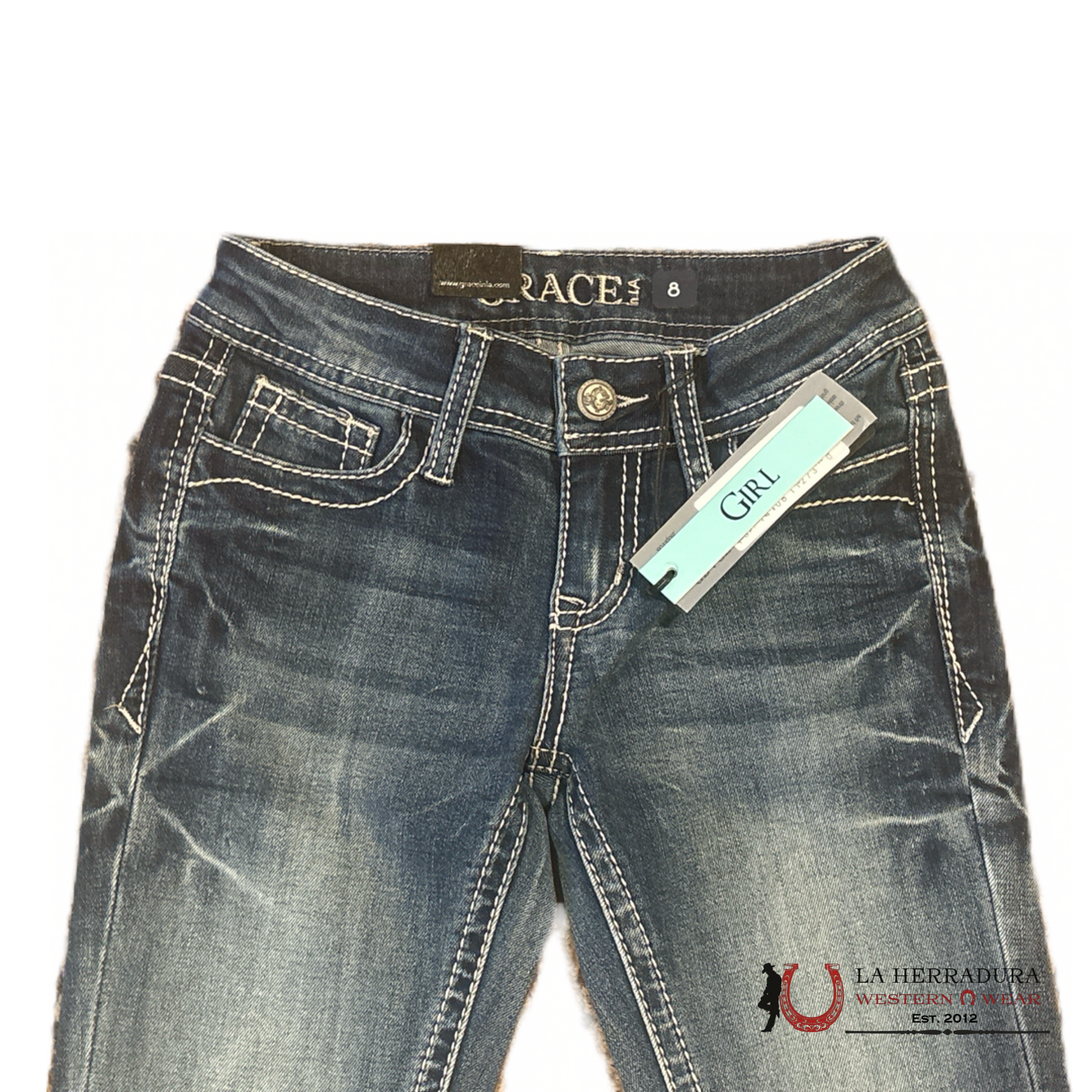 GRACE IN LA EASY FIT JEANS ELLA AZTEC HORSE EB61900-32