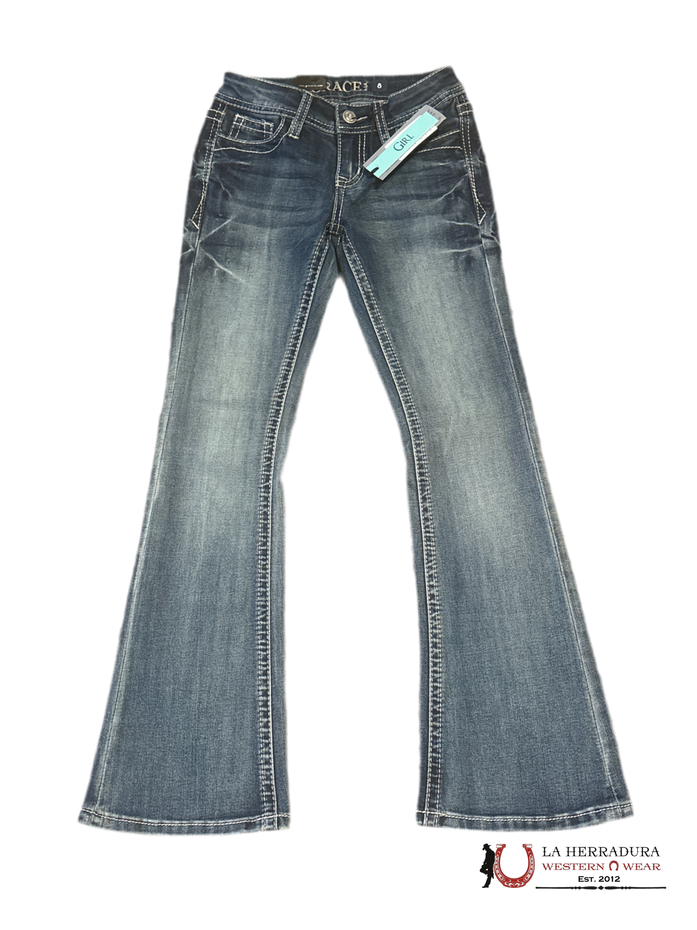 GRACE IN LA EASY FIT JEANS ELLA AZTEC HORSE EB61900-32