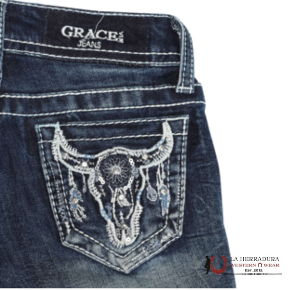 GRACE EN L.A. Vaquero de Piel con Cabeza de Toro - EB51779-32