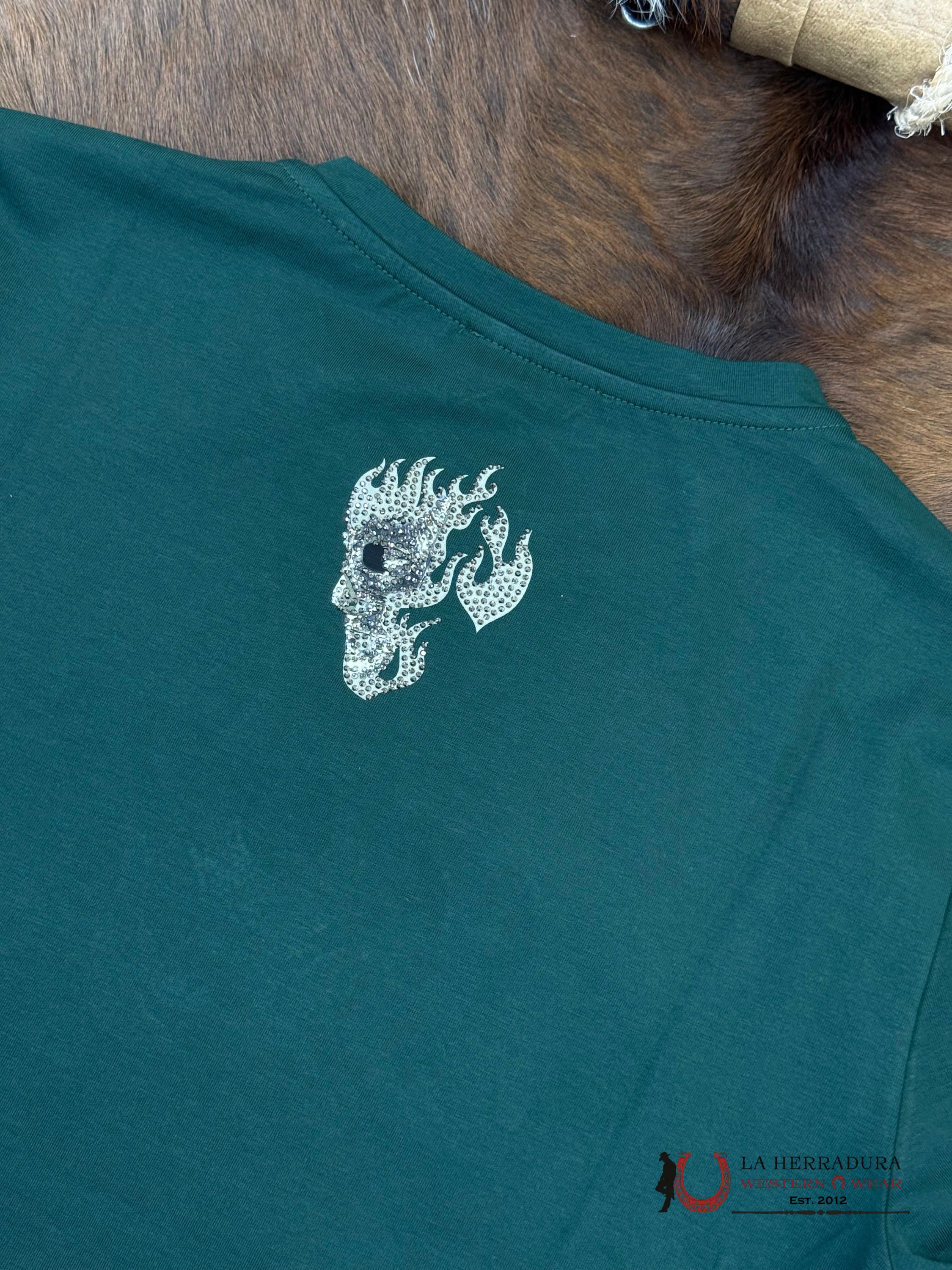 Green Short Sleeve Shirt Fighter Sparkles Men ROPA HOMBRES