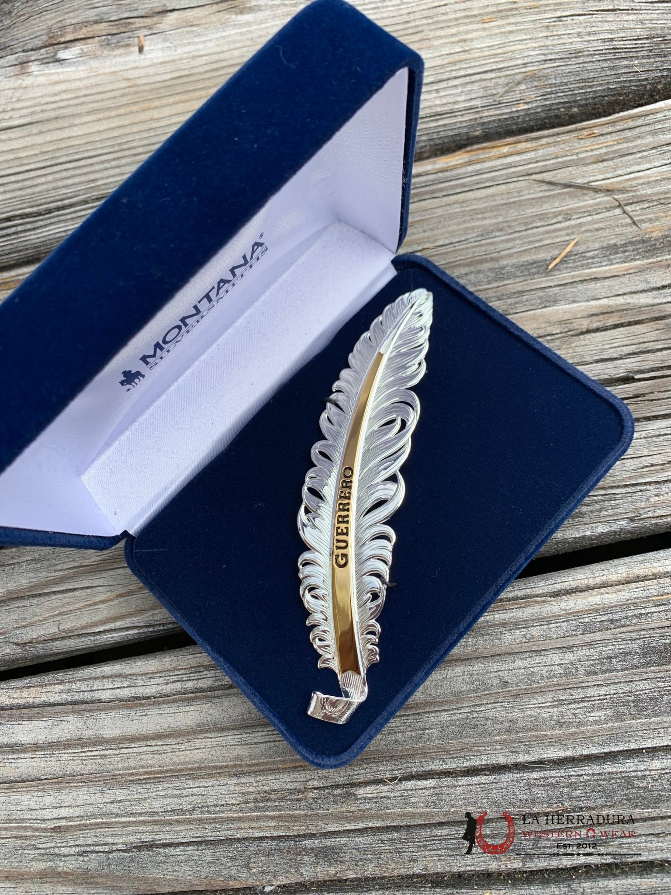 Montana Hat Feather Plata Guerrero Accesorios