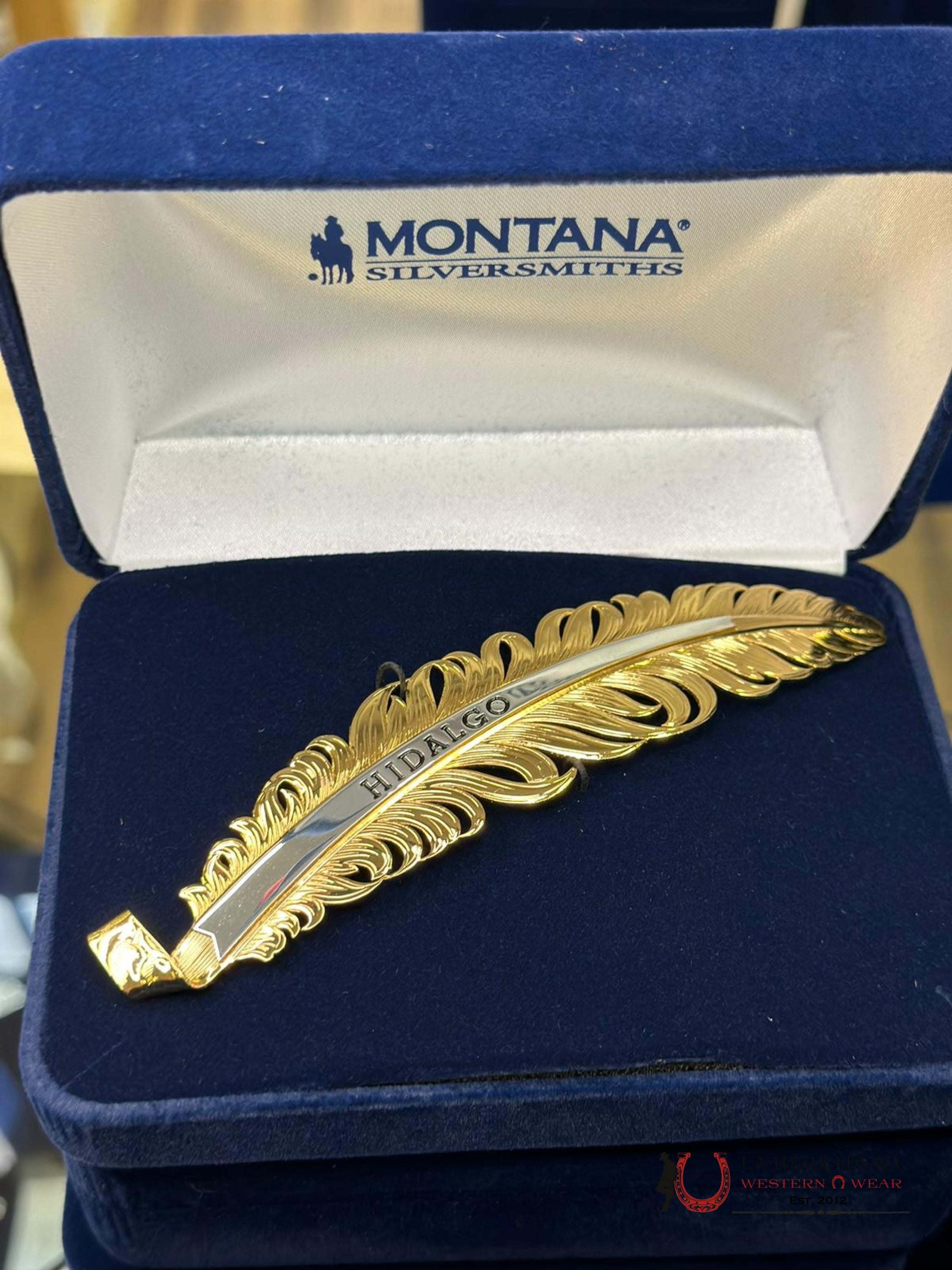 Montana Hat Feather Dorado Hidalgo Accesorios