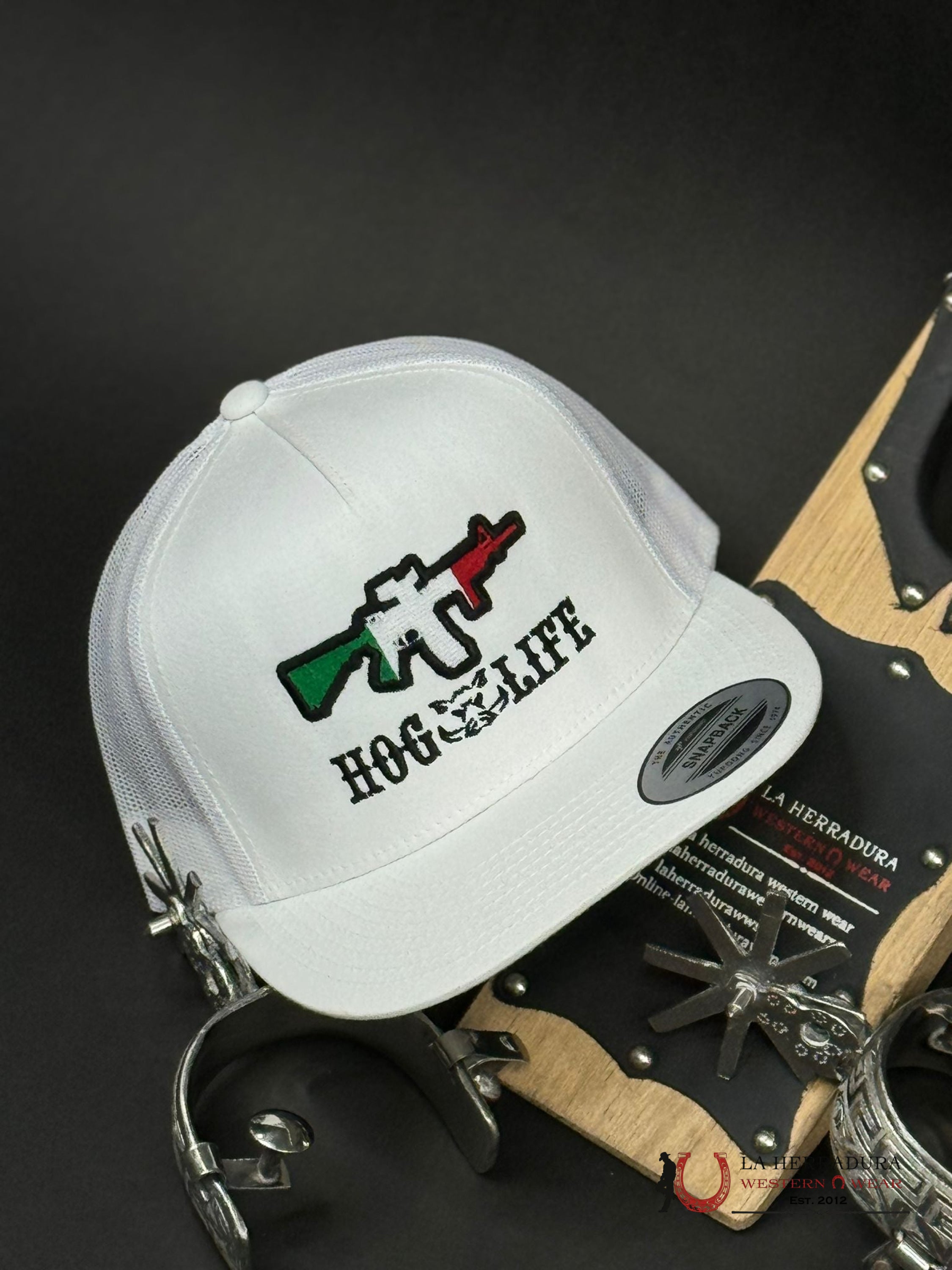 Hog Life Mexico Color Rifle White Cap Caps Mens Gorras Hombres