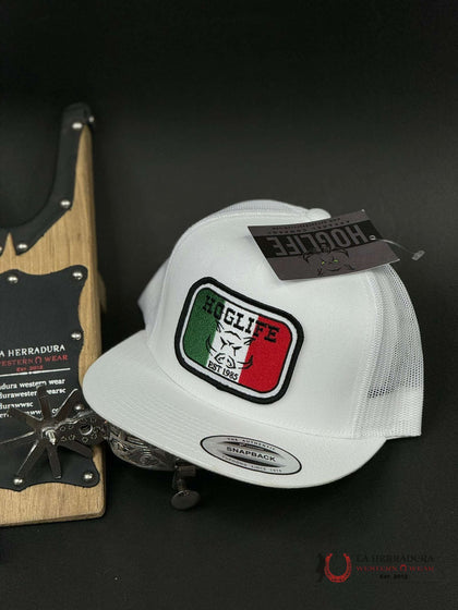 HOG LIFE MEXICO COLOR SQUARE WHITE CAP