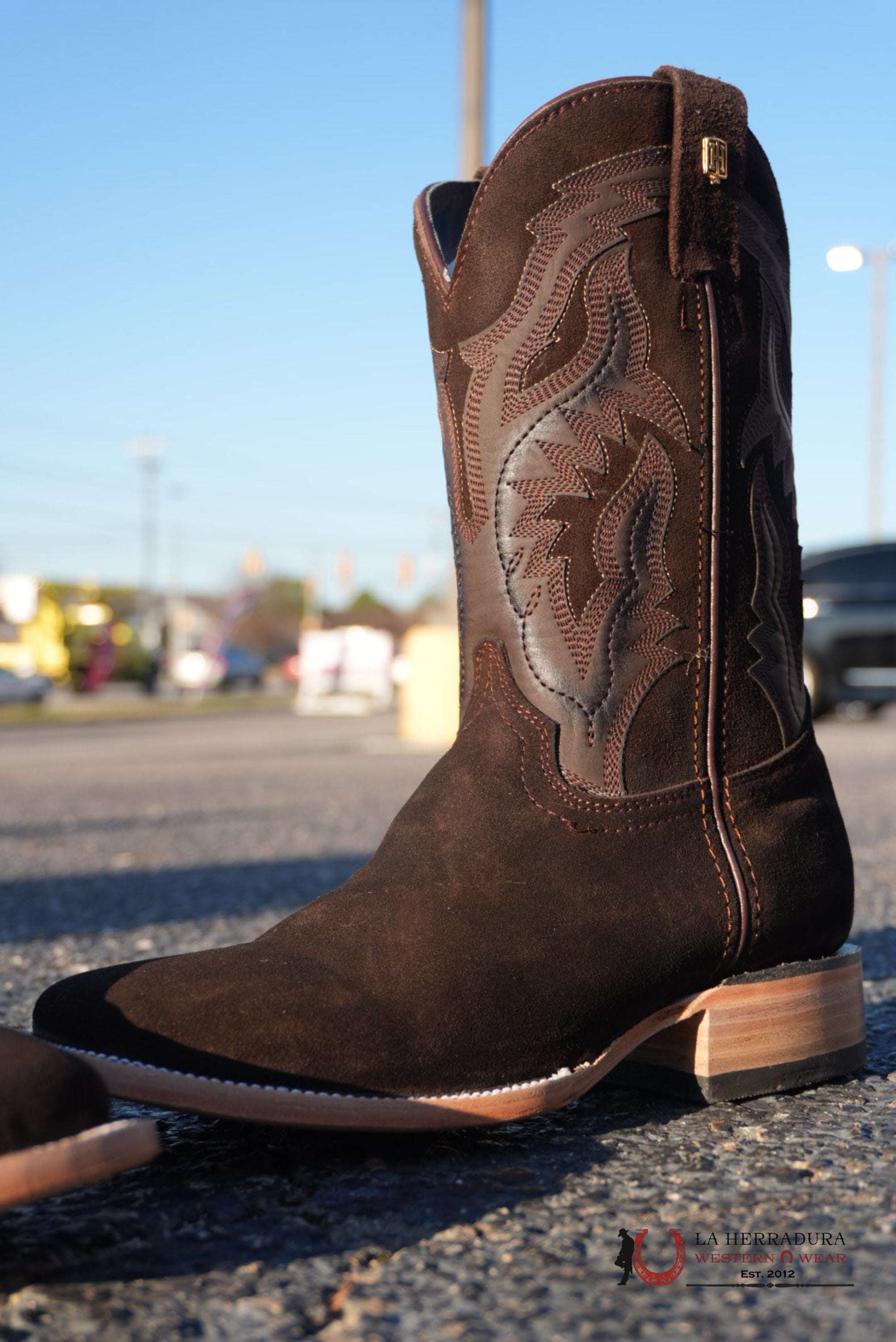 Hometown Cafe Gamuza Square Toe Boots BOTAS HOMBRES