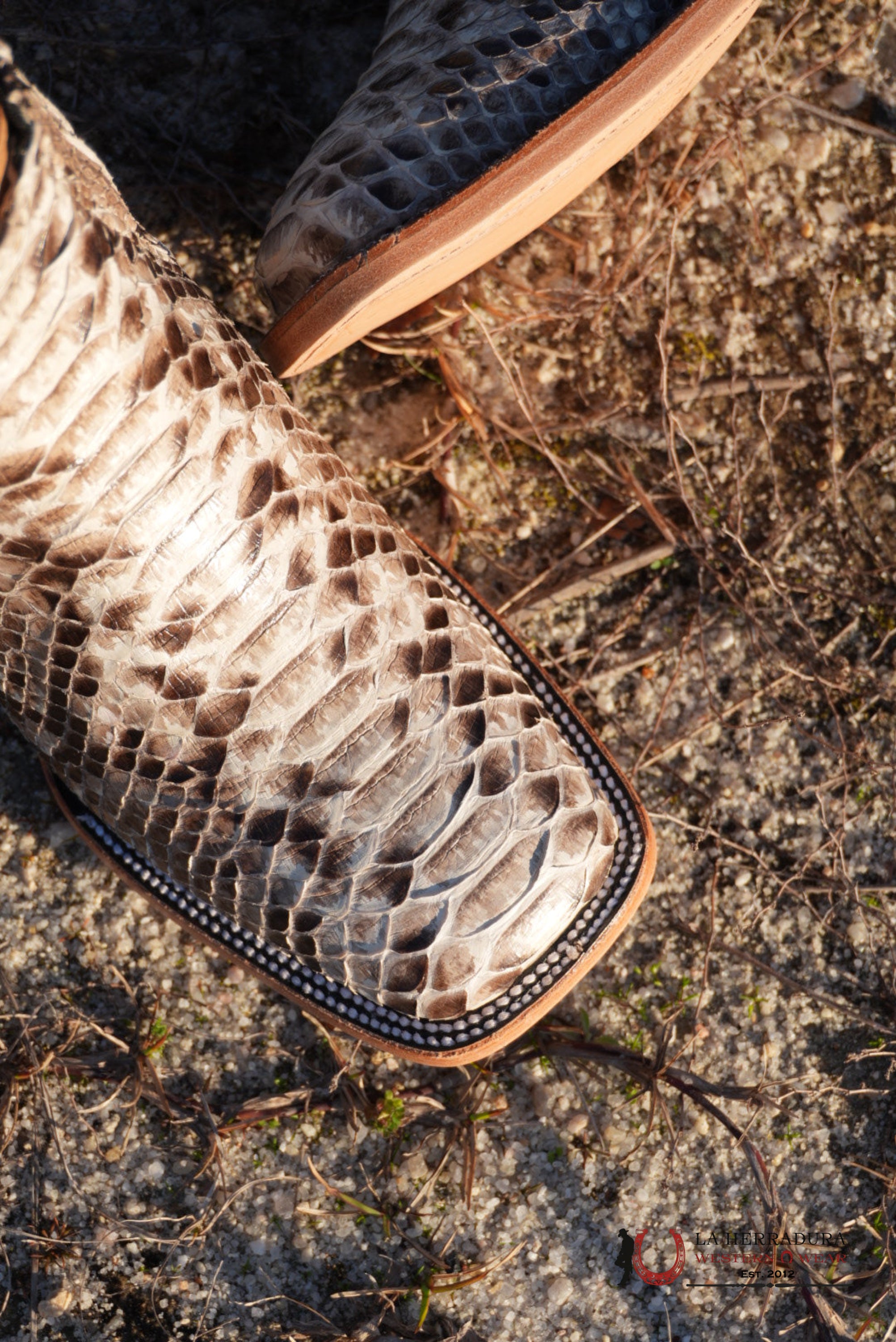 Hometown Python Natural Square Toe Botine BOTAS HOMBRES