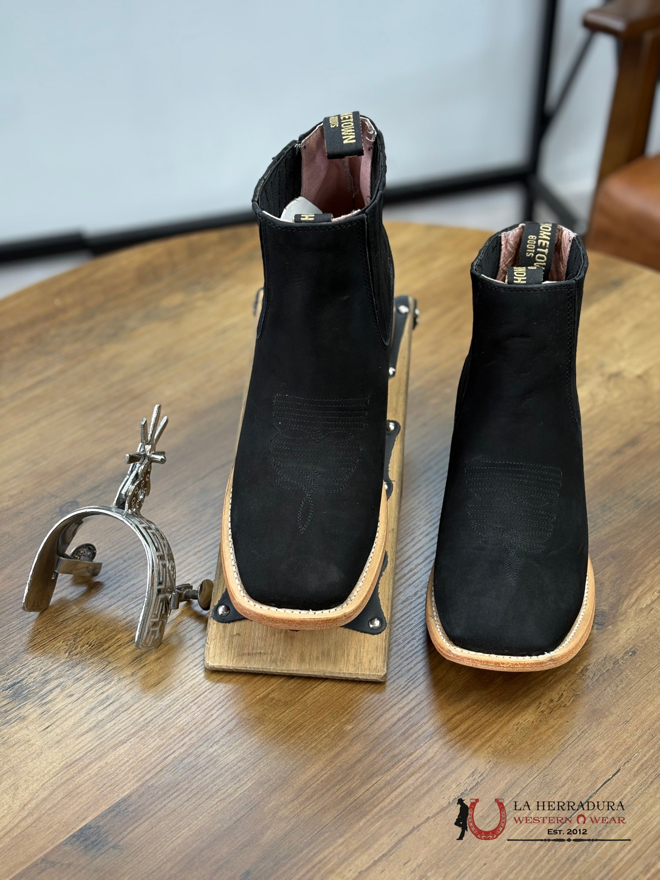 Hometown Nobuck Negro Pato Botas Hombres